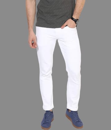 HALOGEN - White Denim Slim Fit Men's Jeans ( Pack of 1 )