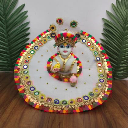 cute multicolor heavy dress with pagdi for laddu gopal ji-0