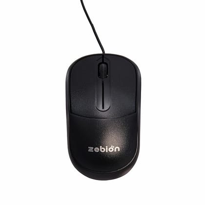 Zebion Dazzle USB Mouse with Latest Optical Technology, 800 DPI Resolution, Ergonomic Design, Smooth Low-Friction Movements and Comfy Palm Fit