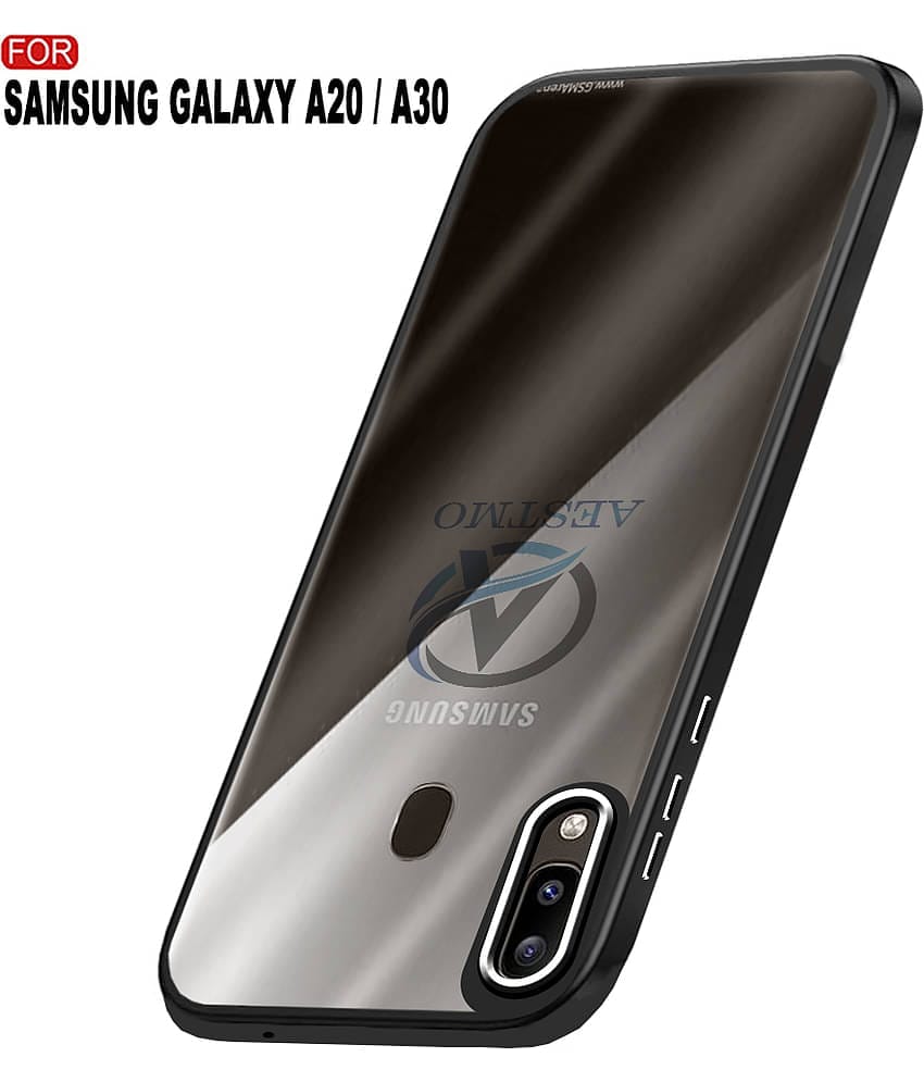 AESTMO - Transparent Polycarbonate Plain Cases Compatible For Samsung Galaxy A20 ( Pack of 1 )