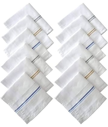 NEWMAN Men's 100% Cotton Handkerchief For Men Set of 12 PCs_size: 44 cm × 44 cm