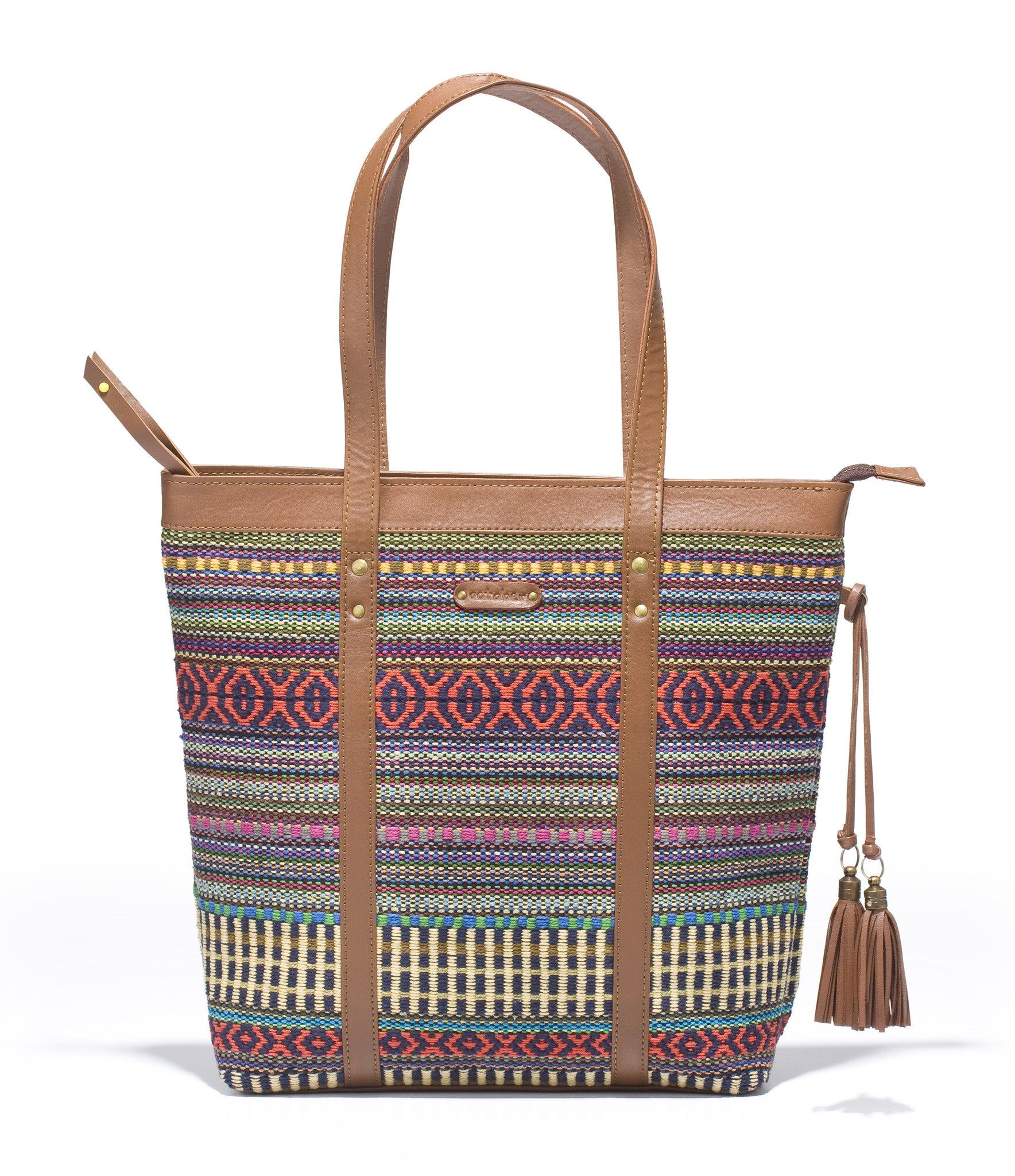 Shoppers Bag- Red Durrie