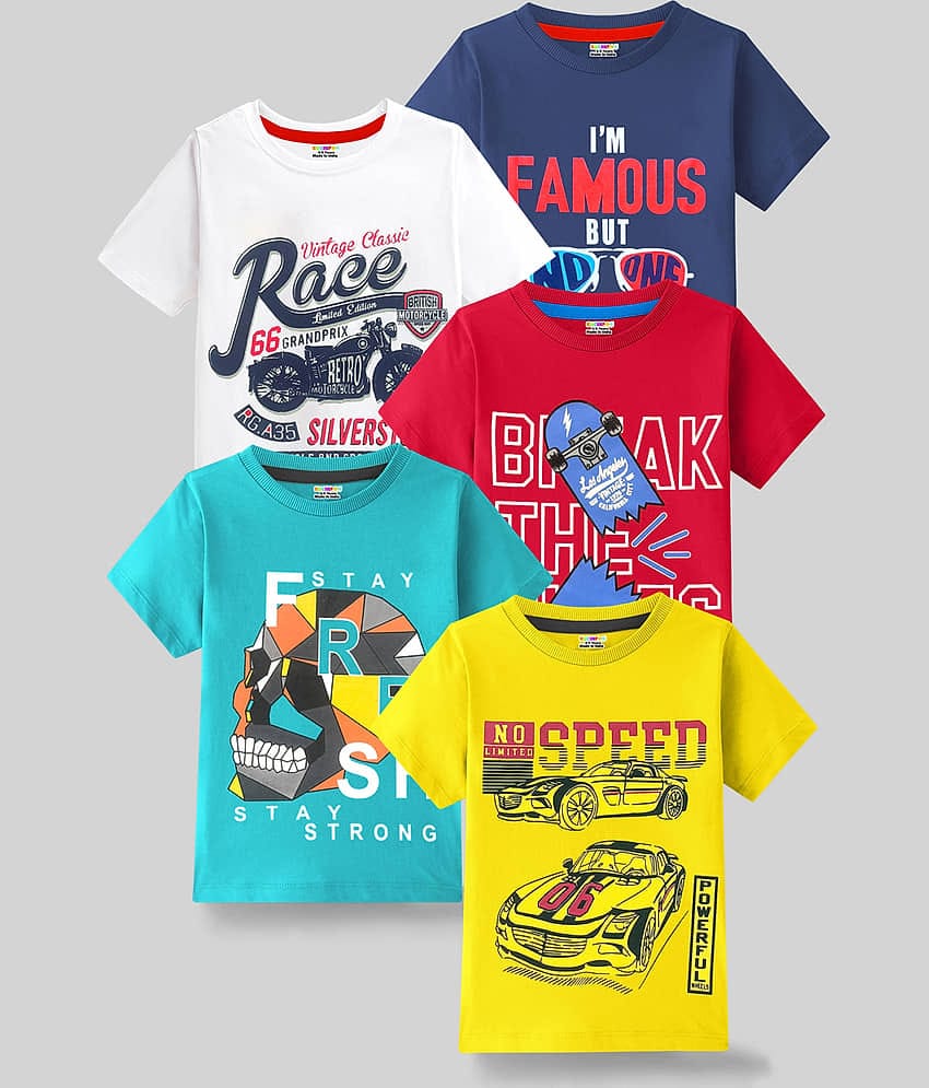 Kuchipoo Pack of 1 Boys Cotton Blend T-Shirt ( Multicolor3 )