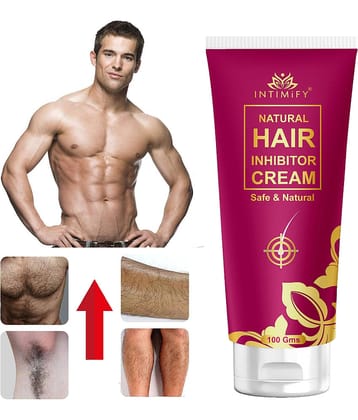 Intimify Hair Inhibitor Cream, Hair Removal Cream, Hair Removal Powder for Men & Women 100 gms