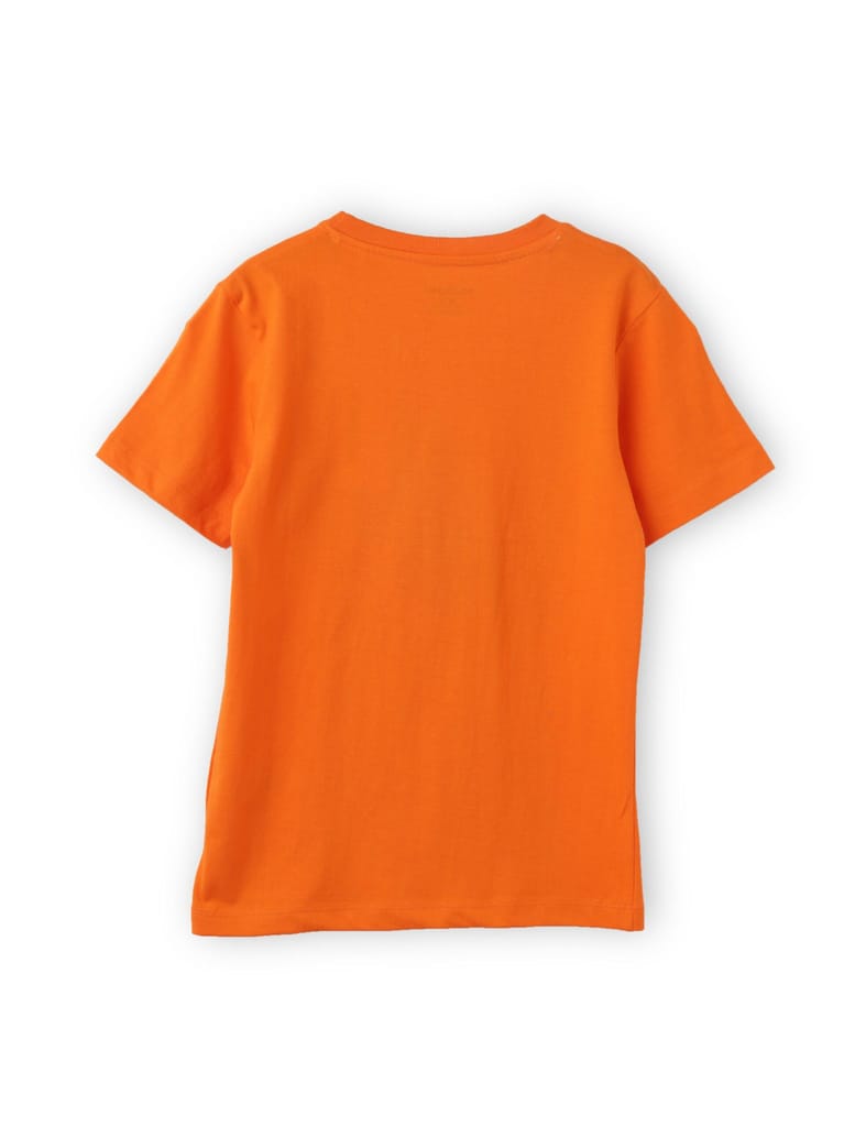 Stylish Kids Boys T shirt Cotton Scarlet Ibis Orange Future Biker 2025 at ShopCircuit | ONDC