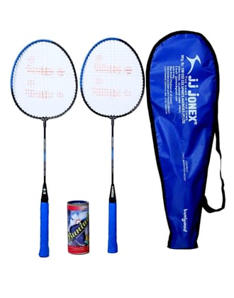 Jonex Badminton Racquets, Badminton Racket, Junior BUNIYAD Badminton Set (2 Rackets and Pack of 3 Shuttlecocks) Badminton Kit