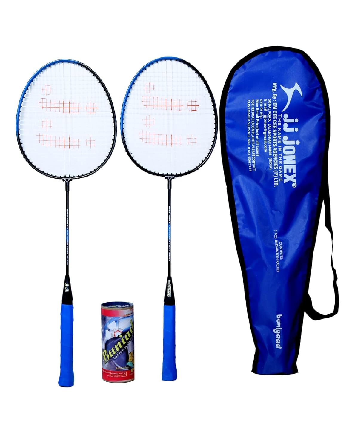 Jonex Badminton Racquets, Badminton Racket, Junior BUNIYAD Badminton Set (2 Rackets and Pack of 3 Shuttlecocks) Badminton Kit