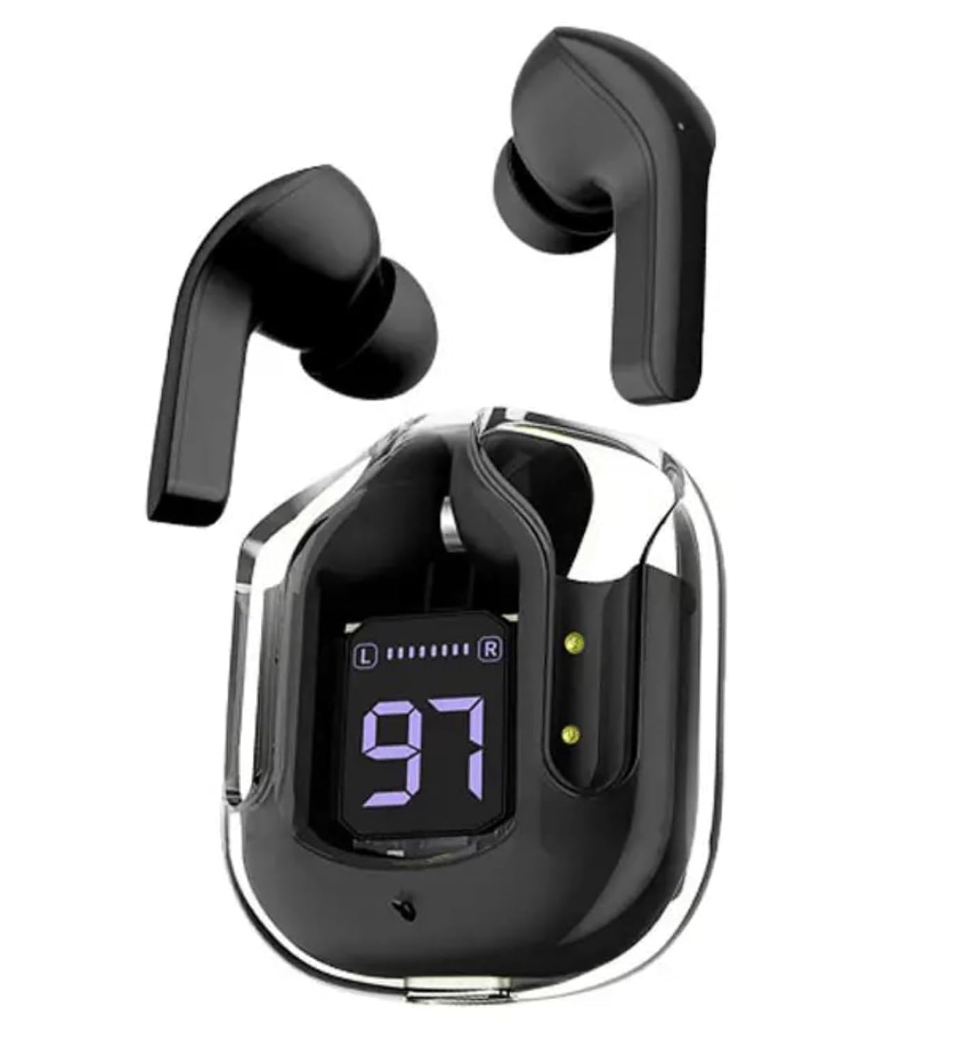 Ultrapods Earbud Transparent Design, 30 Hrs Playtime with Fast 30 Hrs Playtime with Fast Charging Bluetooth 5.313Mm Hd Bass Drivers