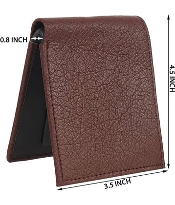 Clock21 - Brown Leather Men's Regular Wallet ( Pack of 1 )