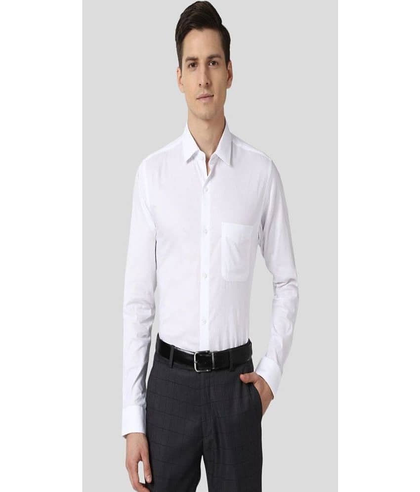 ABUHUB - White Cotton Regular Fit Men's Formal Shirt ( Pack of 1 )
