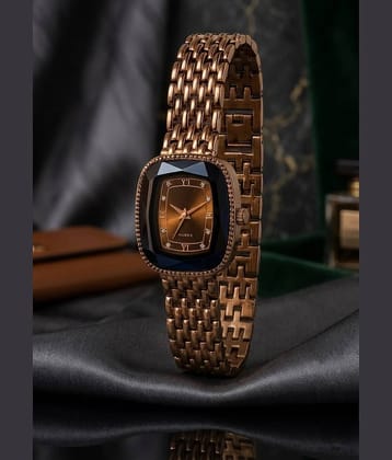 Renaissance Traders Coffee Metal Analog Womens Watch