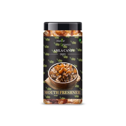 Manzar Organics Amla Candy - Dried Mouth Freshener Jar 150gm