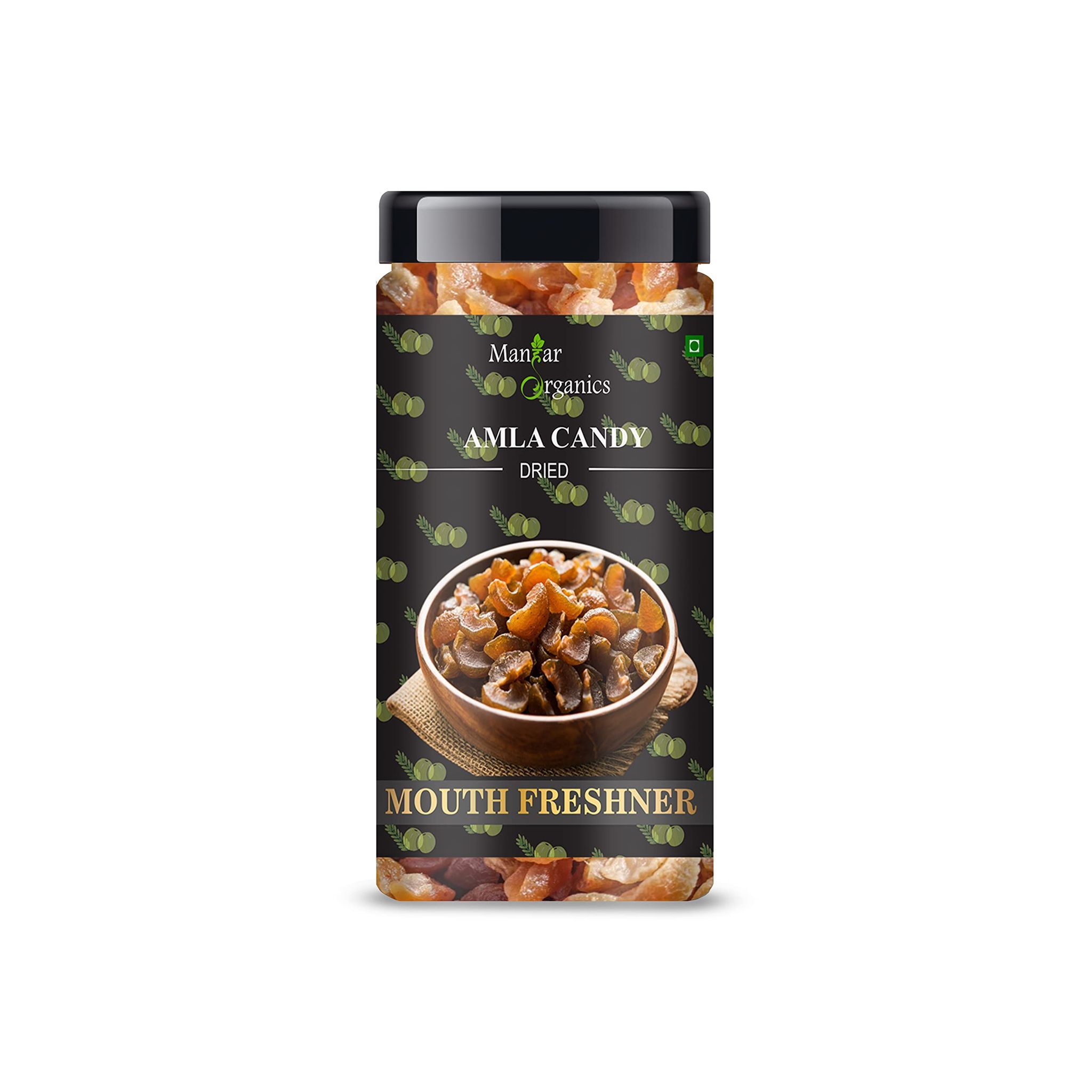 Manzar Organics Amla Candy - Dried Mouth Freshener Jar 150gm