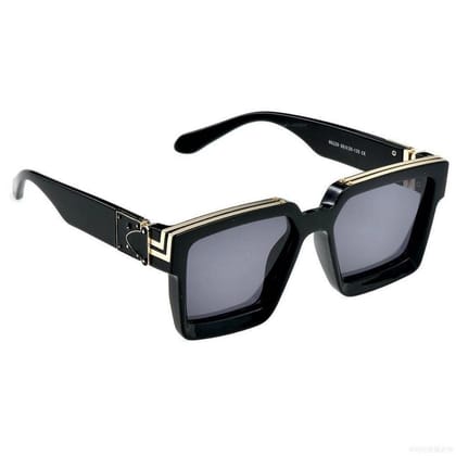Badshah Inspired Oversized Square UV Protected Unisex Sunglasses-Black