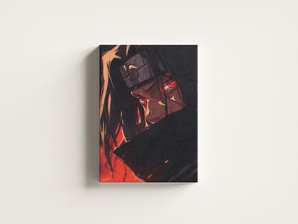 FURNISHUB Itachi Uchiha Artwork | Naruto | Masterful Portrait of a Shinobi Legend | Wall Art Painting For Home Decor| Wall Decor Painting | Gallery Wrapped Canvas Art Painting | Anime Canvas Painting