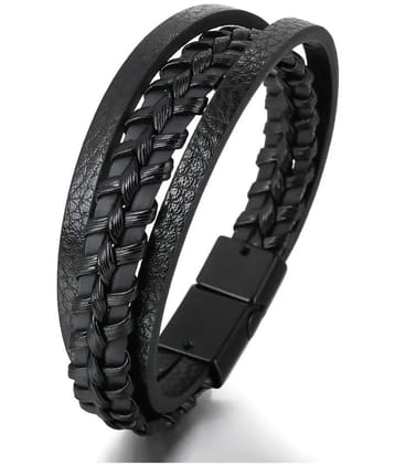 FASHION FRILL Black Bracelet ( Pack of 1 ) - None