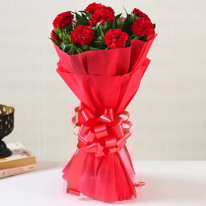Ravishing Red Carnations Bouquet Ravishing Red Carnations Bouquet