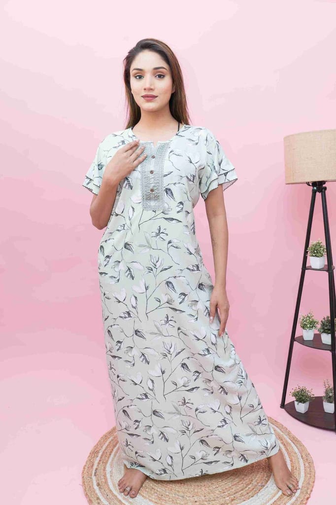 New Women Designer Women's Nighty with Lace | A-Line Silhouette | Lightweight &amp; Cozy Night D