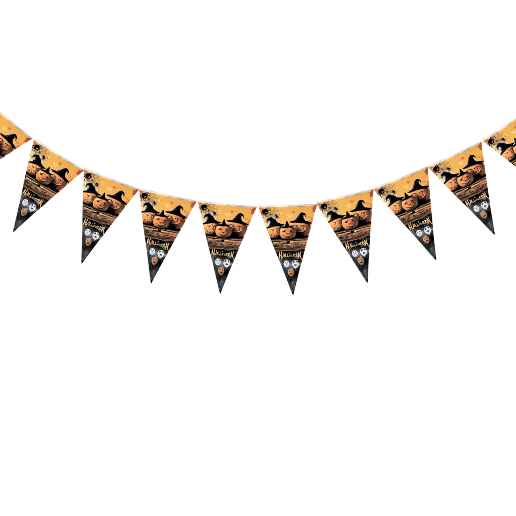 Halloween Orange Pumpkin Buntings - 9FT - 1PC - Party and Festive Needs | Buy online on ZillyBuy