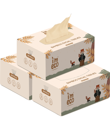 IMECO Facial Tissue Dry Wipes ( 600 Pcs ) Pack of 3