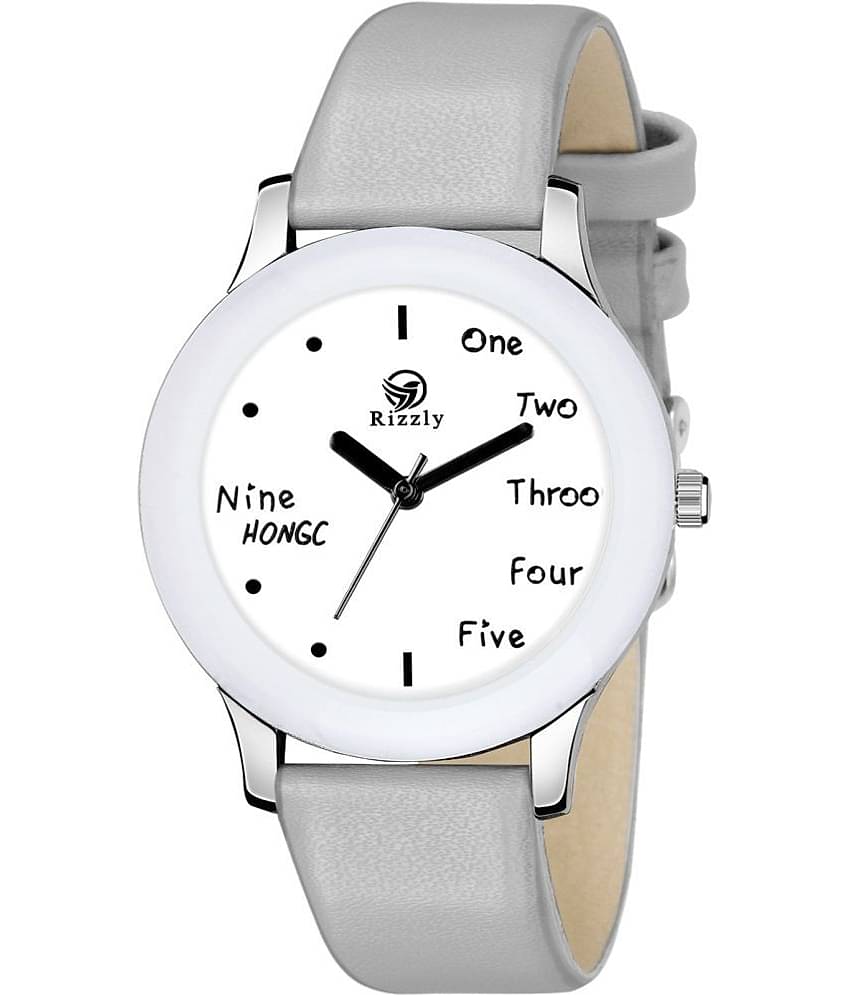 Septem Silver Leather Analog Men's Watch