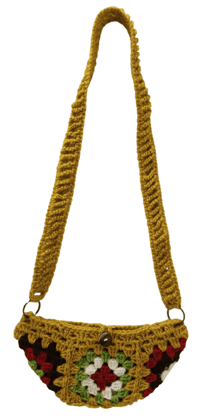 Mustard Crochet Sling Bag