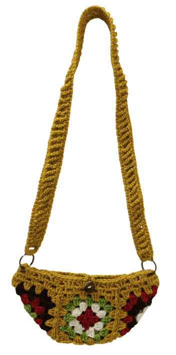 Mustard Crochet Sling Bag