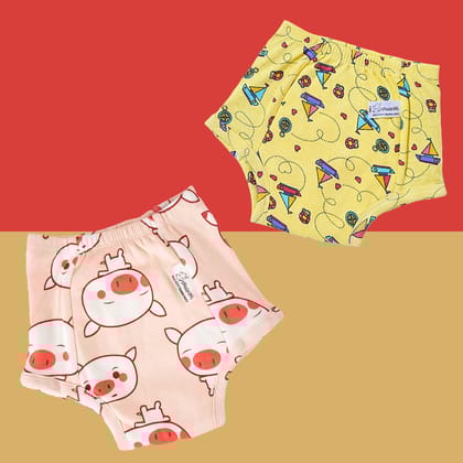 Potty Training Pants Sailing Boat & Naughty Pig Print 2-3 Years Pack of 2-Size 2 (2-3 years)