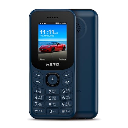 Lava Hero Shakti 2026 Dual Sim Keypad Mobile Phone (with Vibration Alert) | 1.8" Display | Super Saving Battery Mode | Stylish Design | Number Talker | (Blue)| Type-C Lava Hero Shakti 2026 Dual Sim Keypad Mobile Phone (with Vibration Alert) | 1.8" Displa