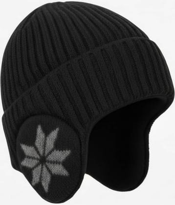 Infispace Pack of 1 Woollen Men's Cap ( Black )