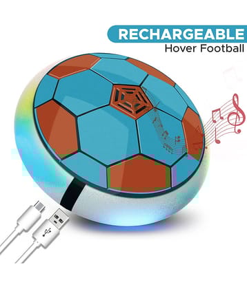 NHR C-Type USB Rechargeable Battery Powered Hover Football Indoor Electric Floating Hover Ball | Soccer | Smart Air Football | Fun Game for Kids Toys for Boys and Girls Birthday Gift(Blue)