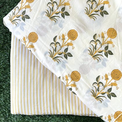 Pure cotton top and bottom set (2.5 mtr top, 2.5 mtr bottom)-As shown in picture / 2.5 mtr each / Pure cotton