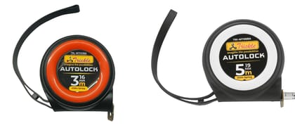 Self Lock Professional Measuring Tape, 3m+5m, Black and White, Auto-Locking Feature