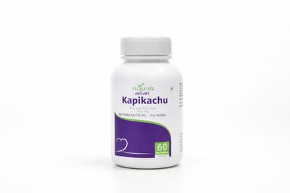 Natures Velvet Kapikachu (Mucuna Pruriens) Extract 500 mg Veg Capsules for Men’s Vitality, Energy & Wellness Support – 60 Veg Capsules
