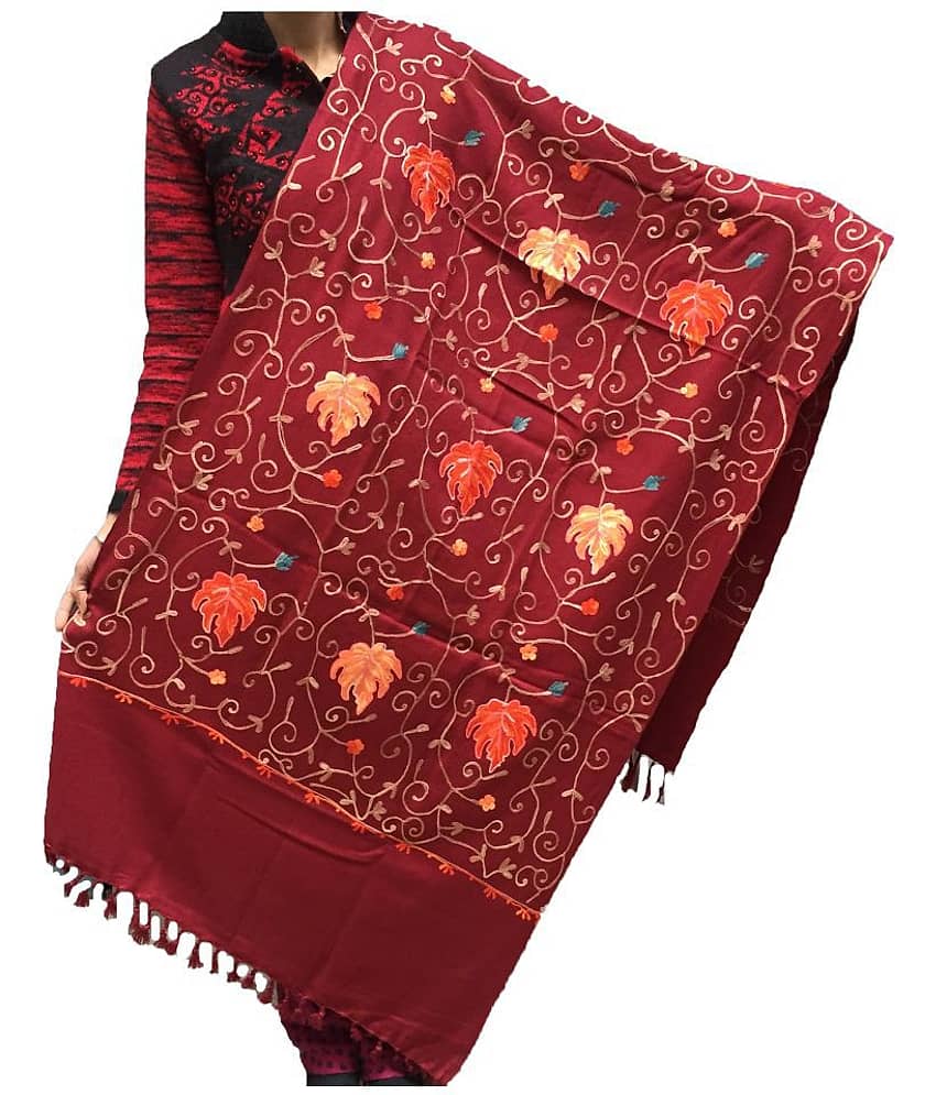 KASHMIRI Maroon Woolen Stoles