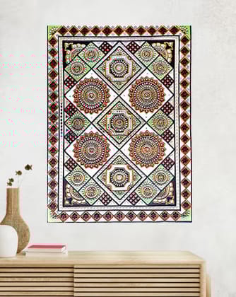 Intricate Geometric Tapestry Wall Decor Lippan Art, 36 Inch x 48 Inch