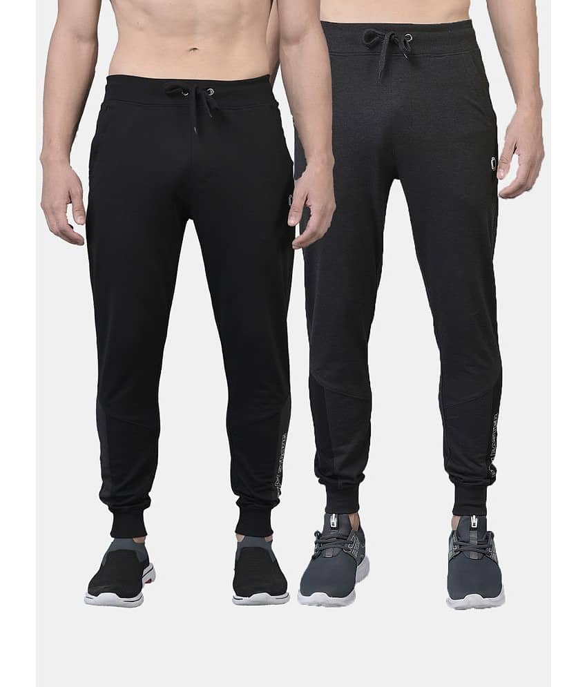 Dollar Multicolor Cotton Men's Joggers ( Pack of 2 )