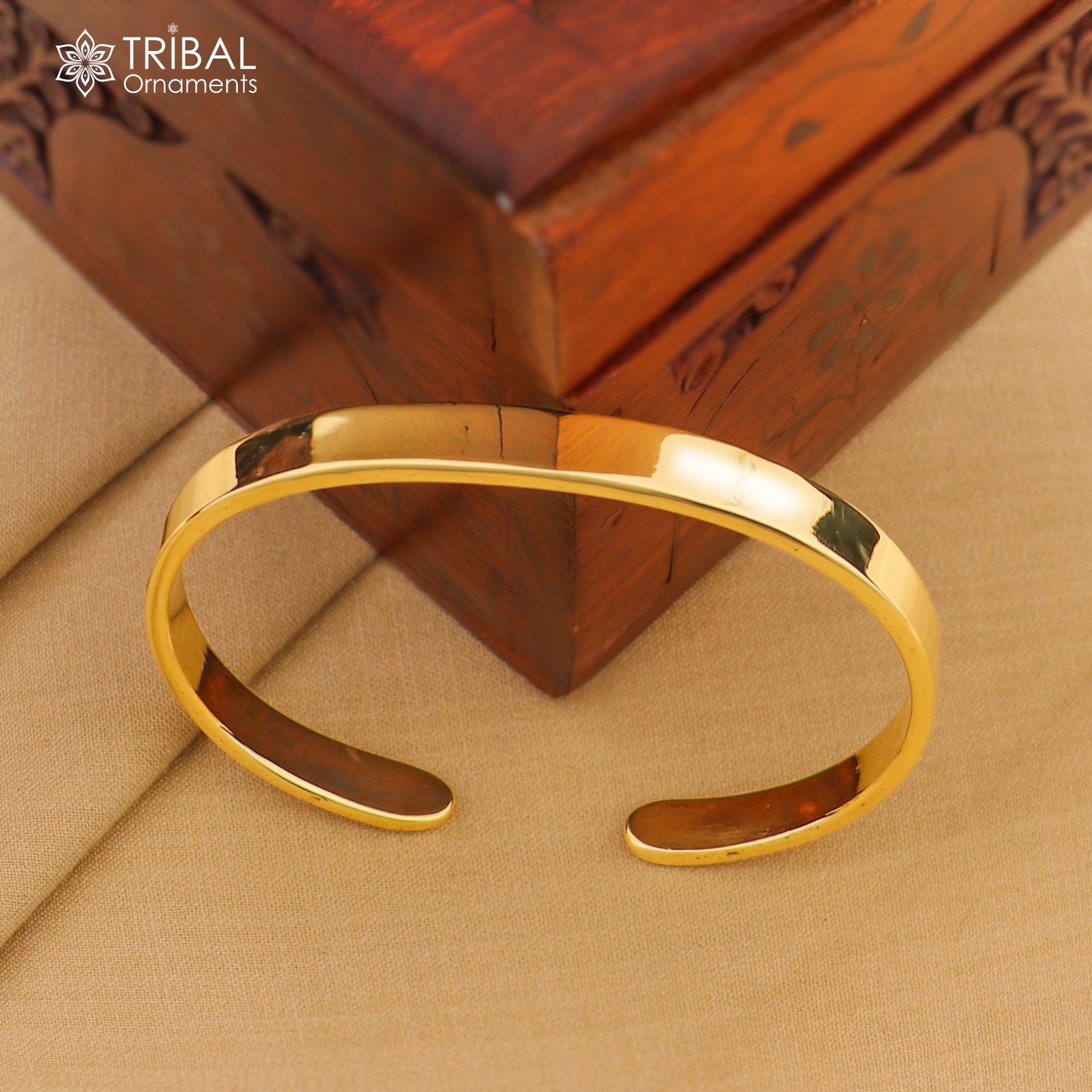 Ashtdhatu cuff kada plain shiny cuff kada bracelet unisex jewelry cuff254