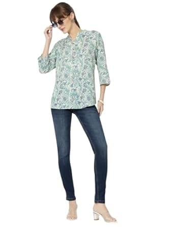 Womens &Girls Wear Cotton Printed Short Kurti.