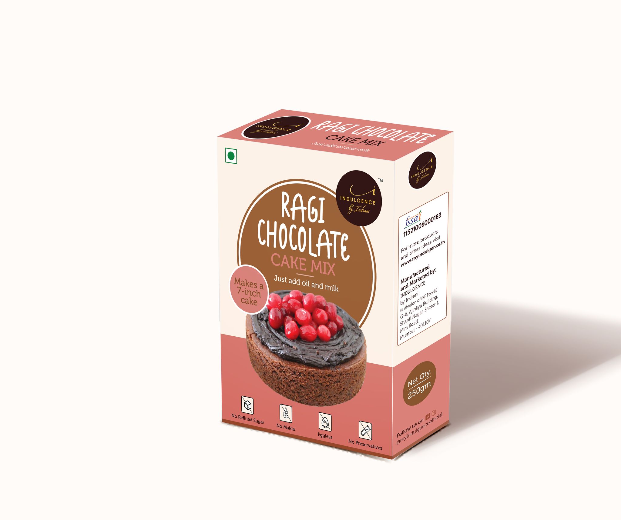 Indulgence Ragi Chocolate Cake Mix 250 gms