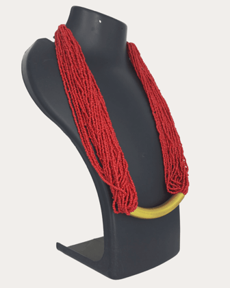 Trib Tibetian Necklace-Red