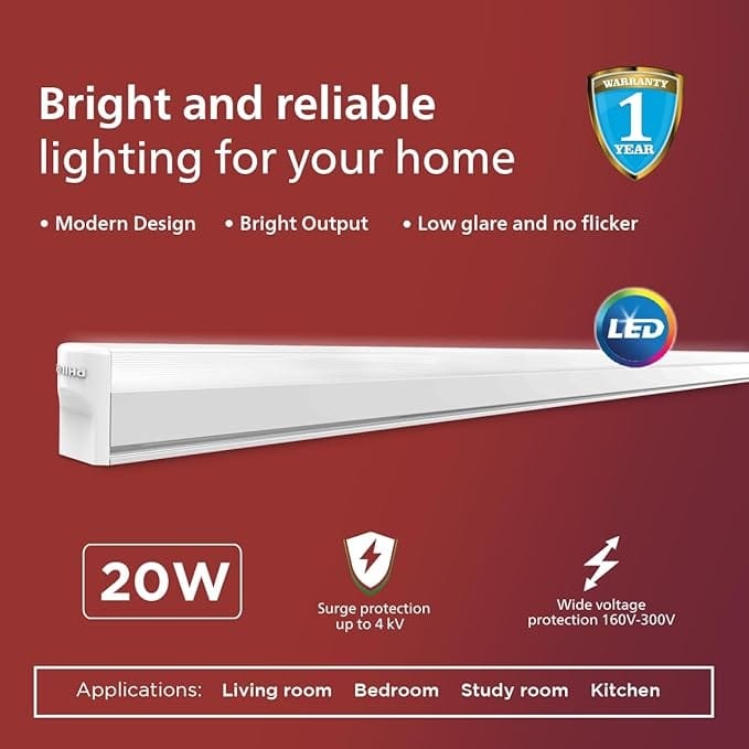 Philips 20 Watts Ujjwal Neo LED Batten, LED Tubelight for Home, Cool Day Light