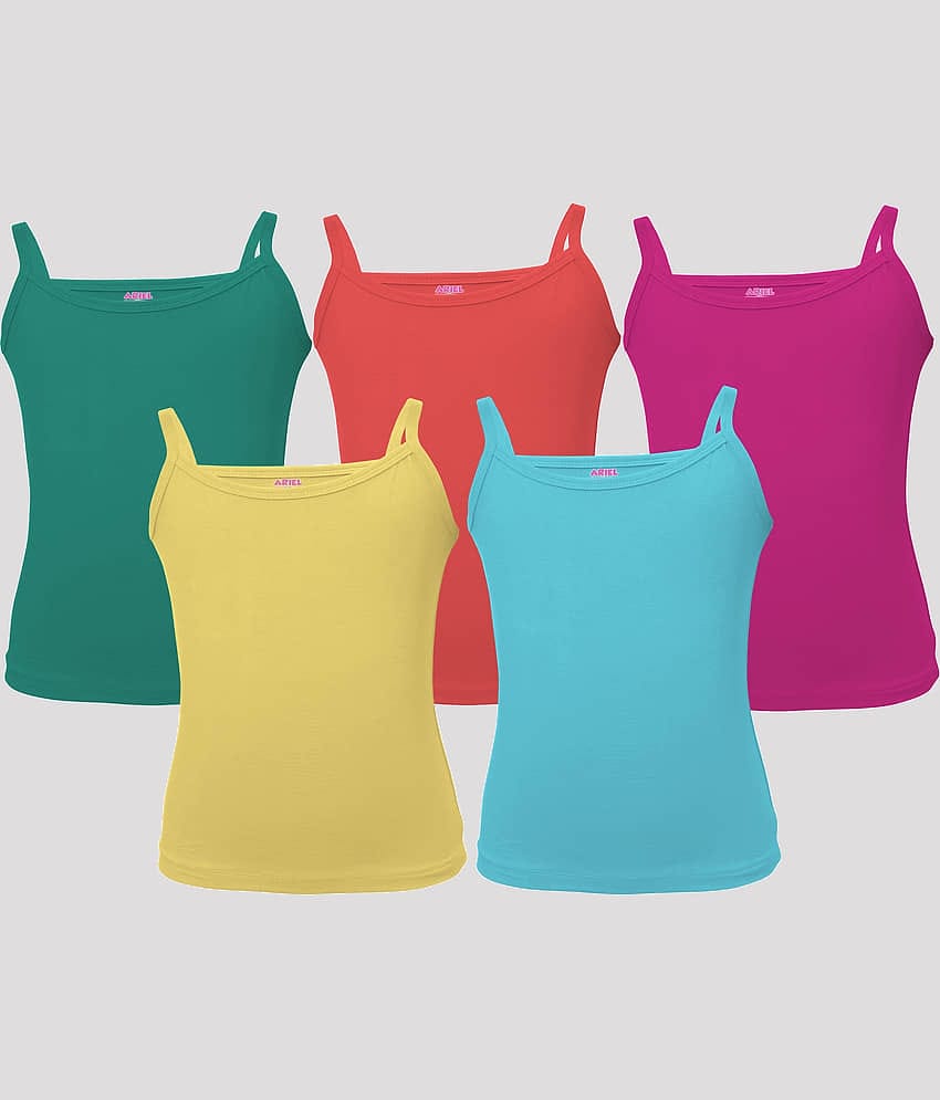 Ariel Pack of 5 Girls Cotton ( Multi )
