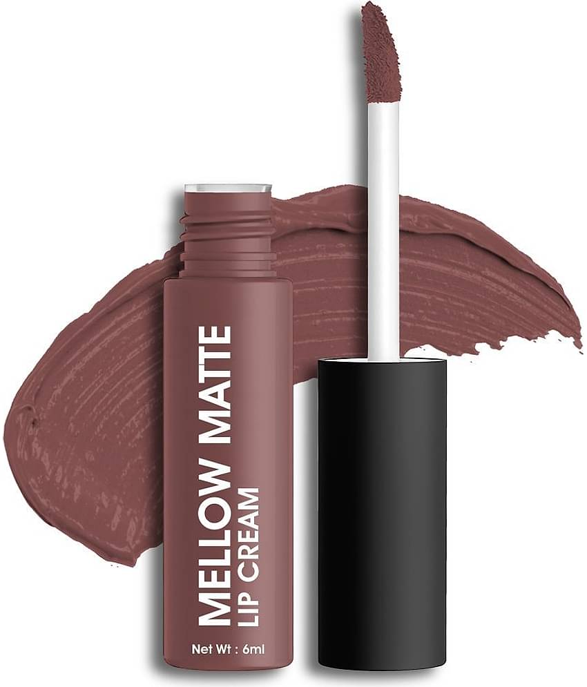 Colors Queen Mellow Matte Lip Cream Long Wear Liquid Matte Lipstick 6ml, Rouge (Shade - 18)