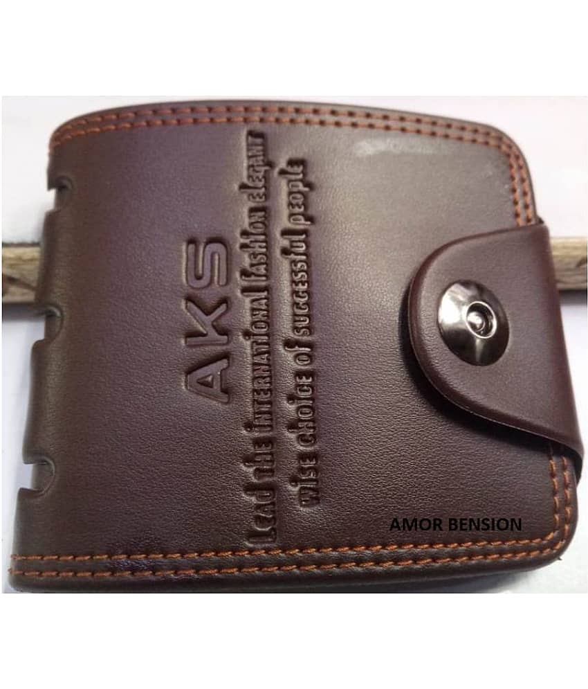 Amor Benison        WALLET PU Brown Casual Regular Wallet