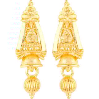 Vighnaharta Sizzling star Gold Plated Screw back alloy dangler studs Earring for Women and Girls   [VFJ1857ERG]
