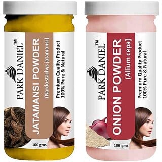 PARK DANIEL Pure & Natural Jatamansi Powder & Onion Powder Combo Pack of 2 Bottles of 100 gm (200 gm ) (200 ml)