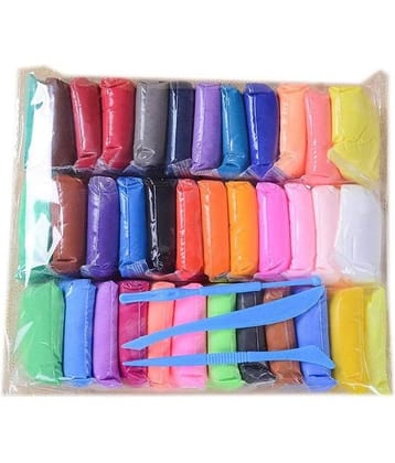 Freedy (Pack of 12) Air Dry Clay, Colorful Children Soft Clay, Creative Art Crafts, Gifts for Kids-Multi Color. Non-Toxic Modeling Magic Fluffy Foam Bouncing Clay Putty Kit for Kids with Tools