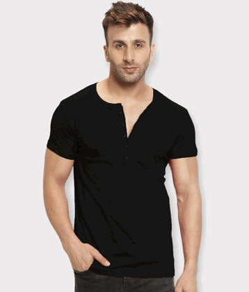 Leotude Pack of 1 Cotton Blend Regular Fit Men's T-Shirt ( Navy Blue )