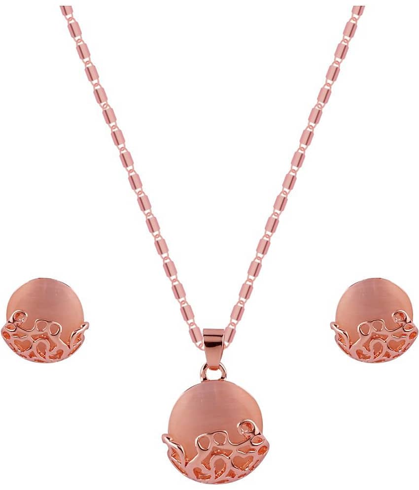 Silver Shine Alloy Rose Gold Contemporary Contemporary/Fashion Antique Necklaces Set